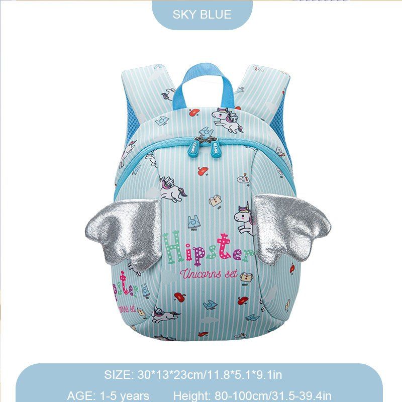 1 Db The Unicorn Kids Backpack Anti-lost Astronauts School Bag Sbr Szabadidős Hátizsák Alkalmi Táska