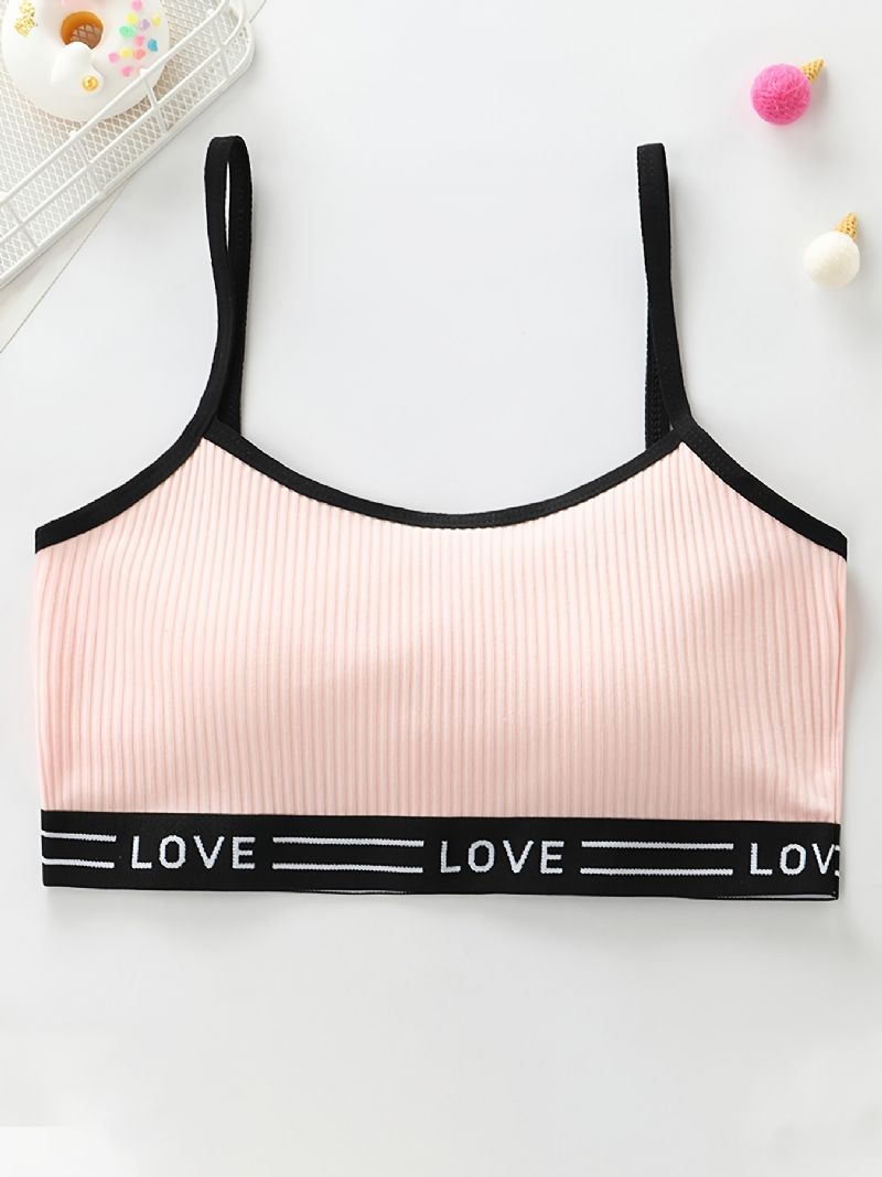 3db Lányok Edzés Melltartó Seamless Stretch Sport Bralette Ujjatlan Crops Tank Felsők Fehérnemű