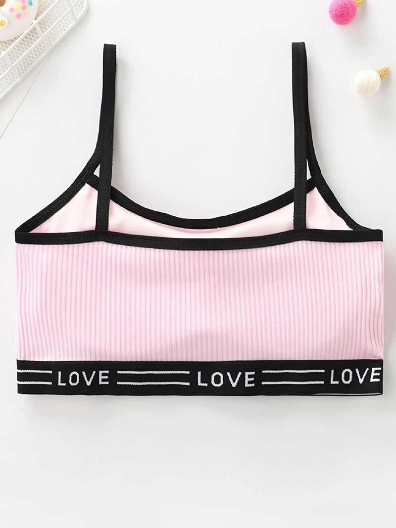 3db Lányok Edzés Melltartó Seamless Stretch Sport Bralette Ujjatlan Crops Tank Felsők Fehérnemű