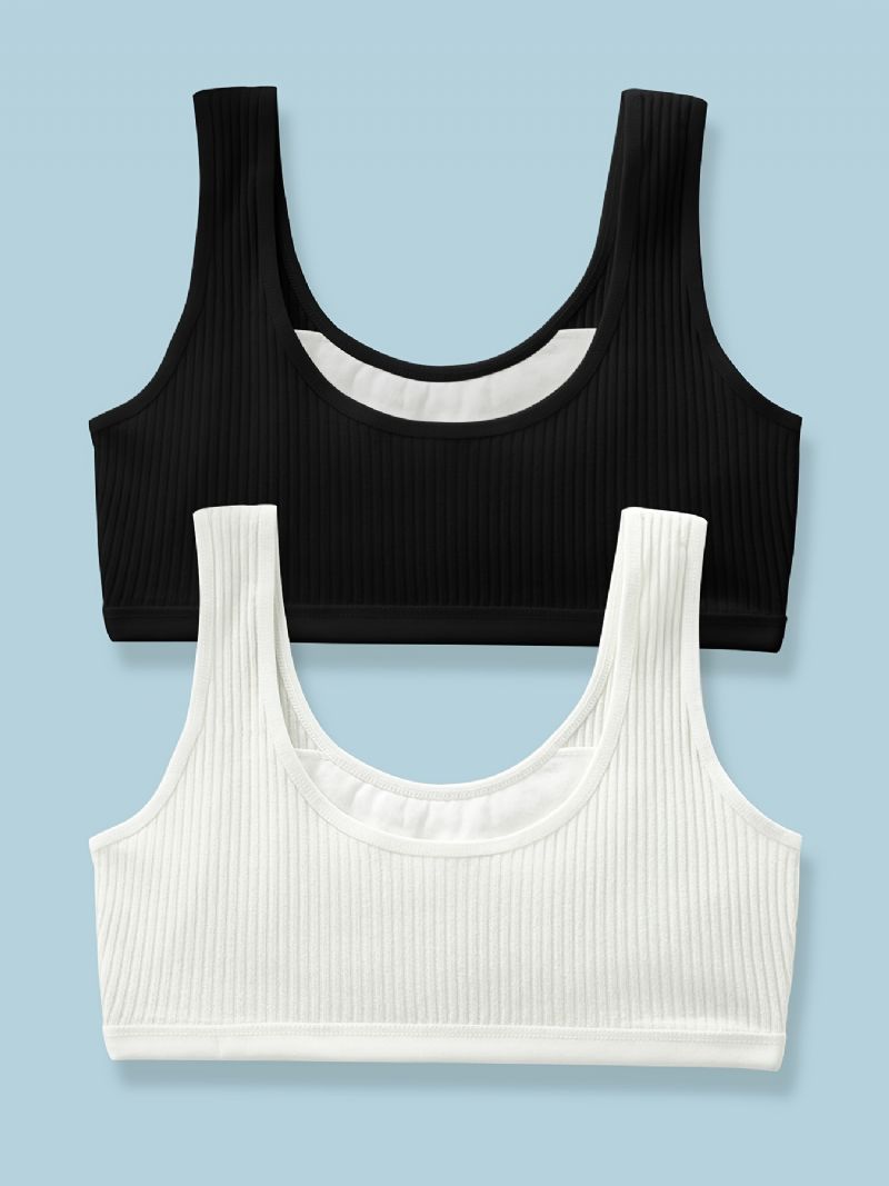 3db Lányok Edzés Melltartó Seamless Stretch Sport Bralette Ujjatlan Crops Tank Felsők Fehérnemű