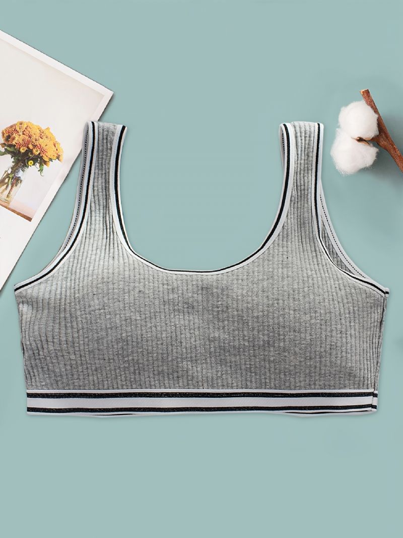 3db Lányok Edzés Melltartó Seamless Stretch Sport Bralette Ujjatlan Crops Tank Felsők Fehérnemű