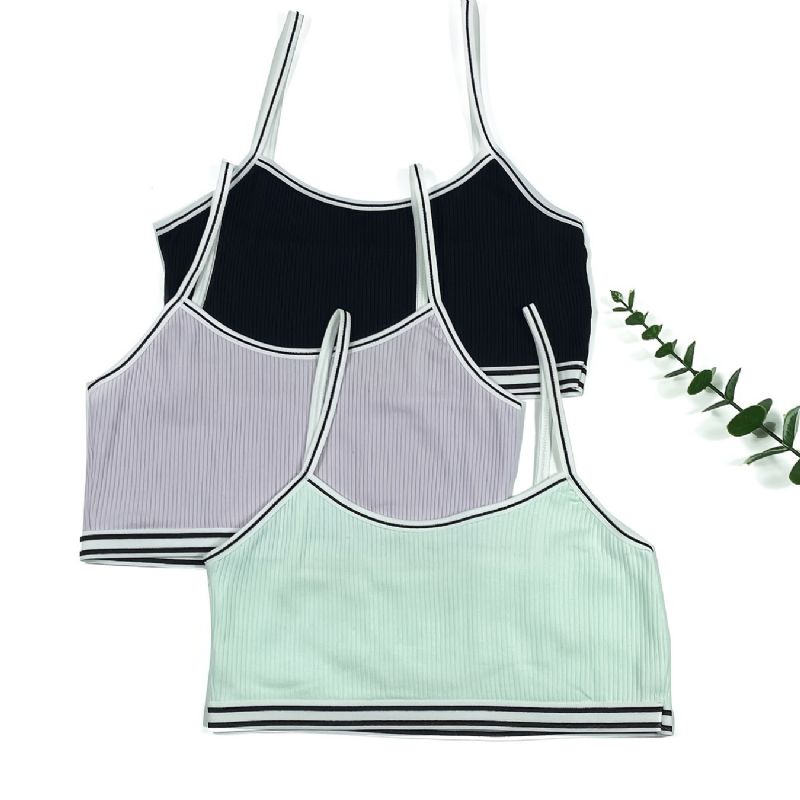 3db Szett Lányok Melltartó Pamut Bralette Tank Top