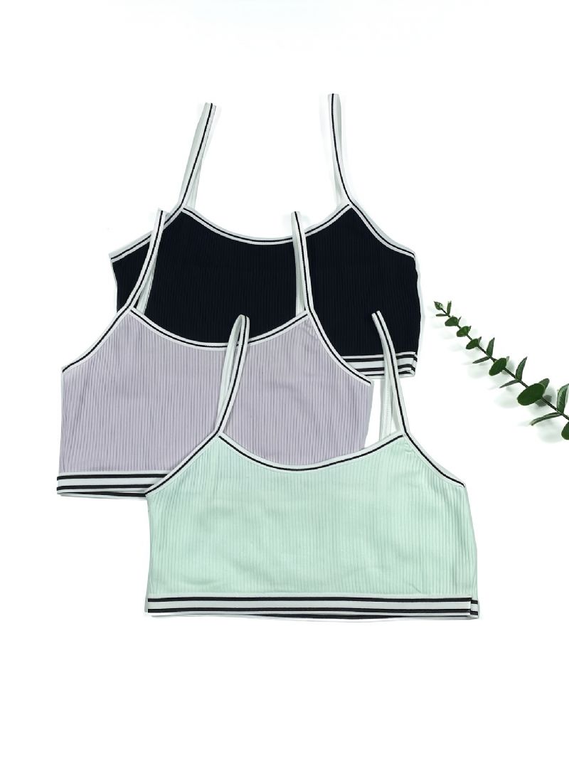 3db Szett Lányok Melltartó Pamut Bralette Tank Top