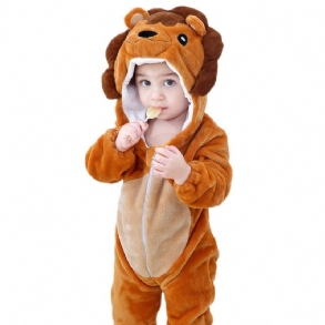 Baba Kapucnis Romper Thermal Animal Jelmez Jumpsuit Novelty Pizsama