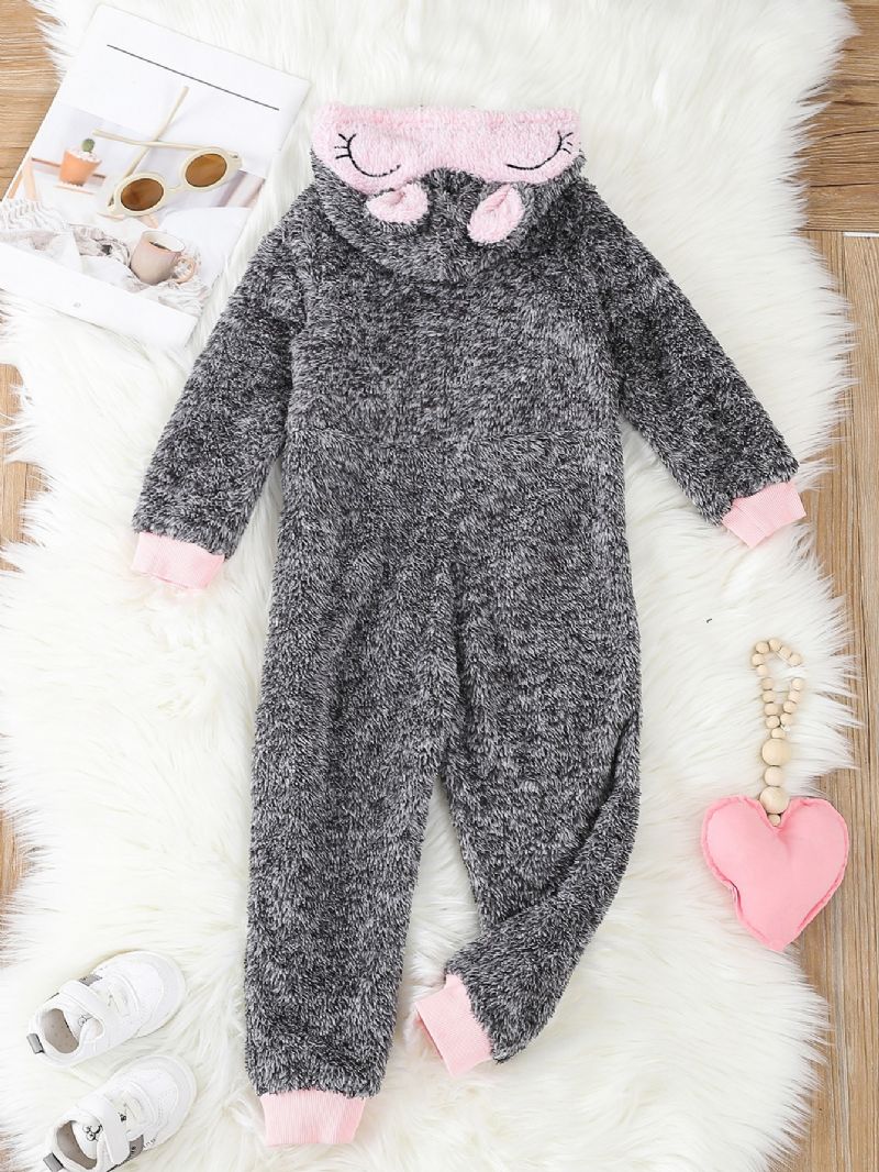 Lányok Snowsuit Jumpsuit Meleg Hosszú Ujjú Szívmintás Kapucnis Nadrág