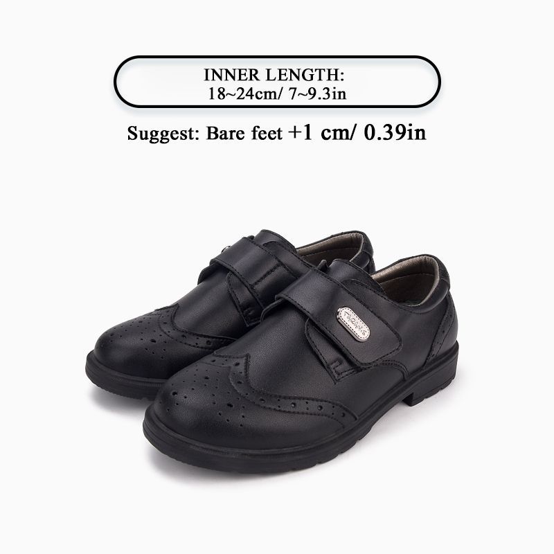 Fiúk Classic Black Loafers Puha Talpú Csúszásgátló Party Iskolai Egyenruha Oxford Performance Bőrcipők Gyerekeknek Nagy