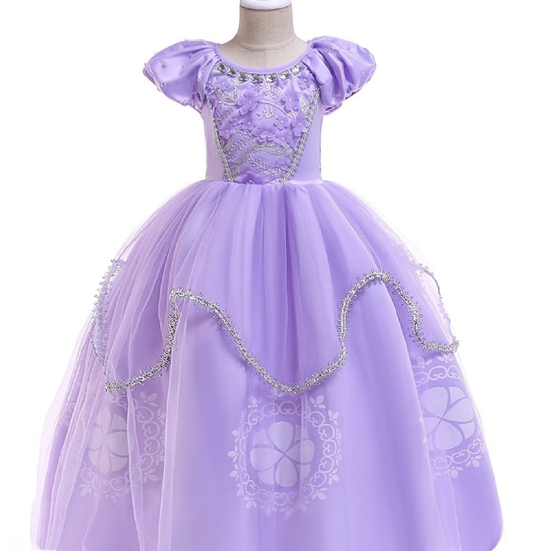 Lányok Sofia Az Első Rapunzel Hercegnő Halloween Jelmez Fényes Party Cosplay Öltöztetős Születésnapi Ruha