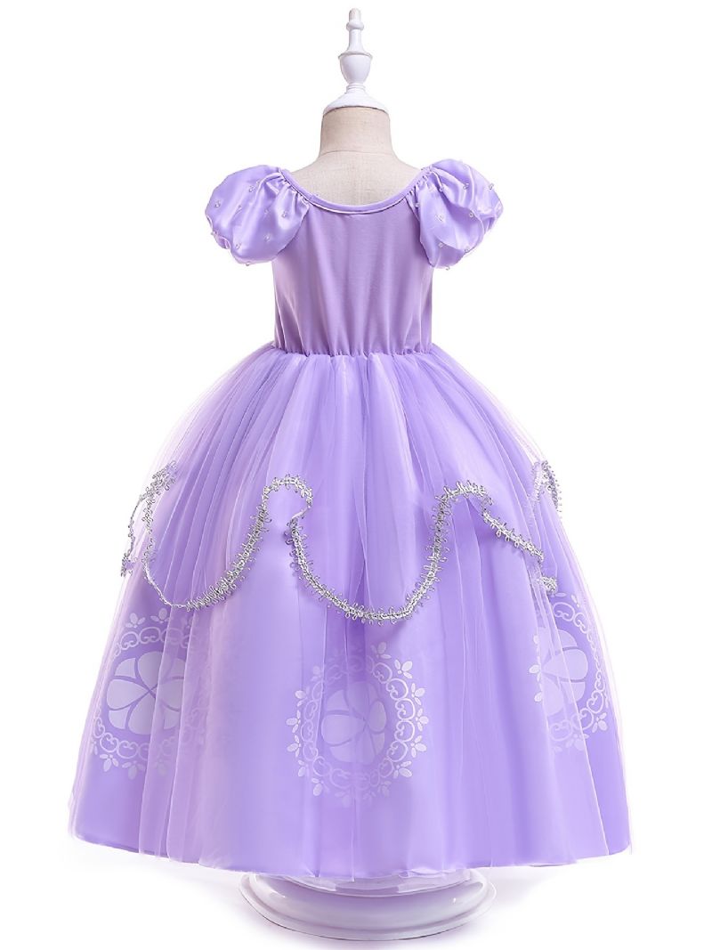 Lányok Sofia Az Első Rapunzel Hercegnő Halloween Jelmez Fényes Party Cosplay Öltöztetős Születésnapi Ruha