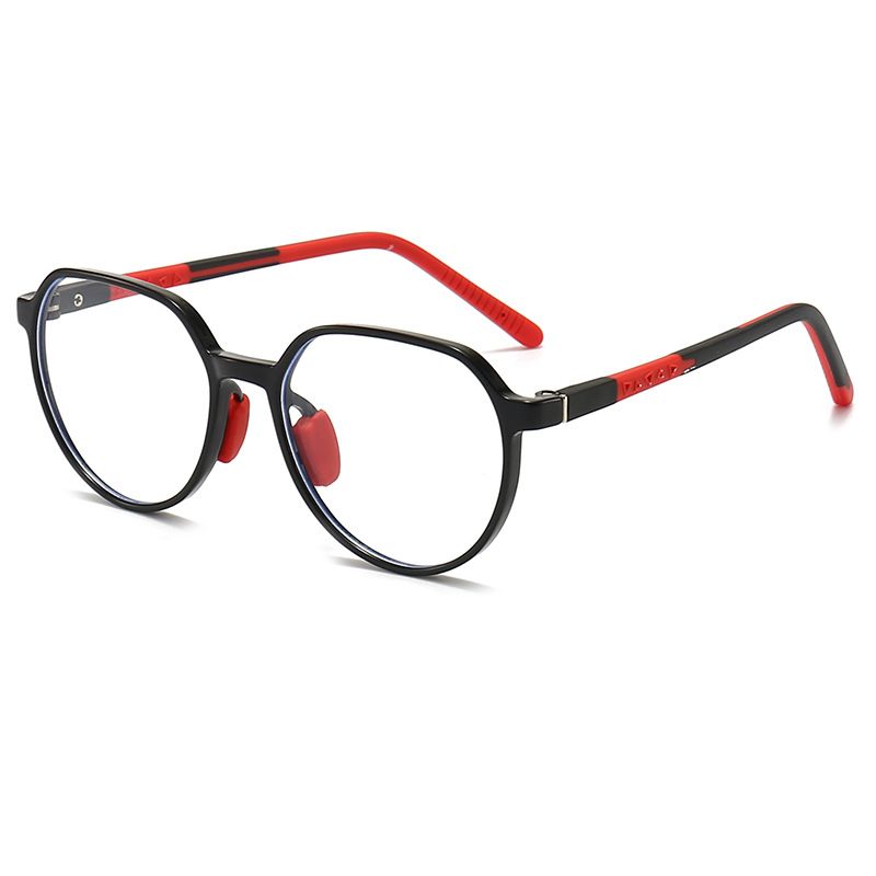 Gyermek Ultrakönnyű Sokszögű Tr90 Lapos Szemüvegkeret Fiúknak Lányoknak