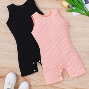 2db Újszülött Baba Egyszínű Jumpsuit Cotton Summer Romper