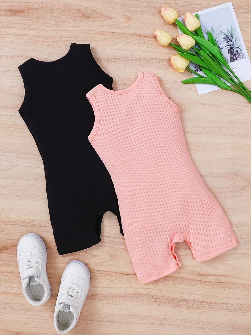 2db Újszülött Baba Egyszínű Jumpsuit Cotton Summer Romper