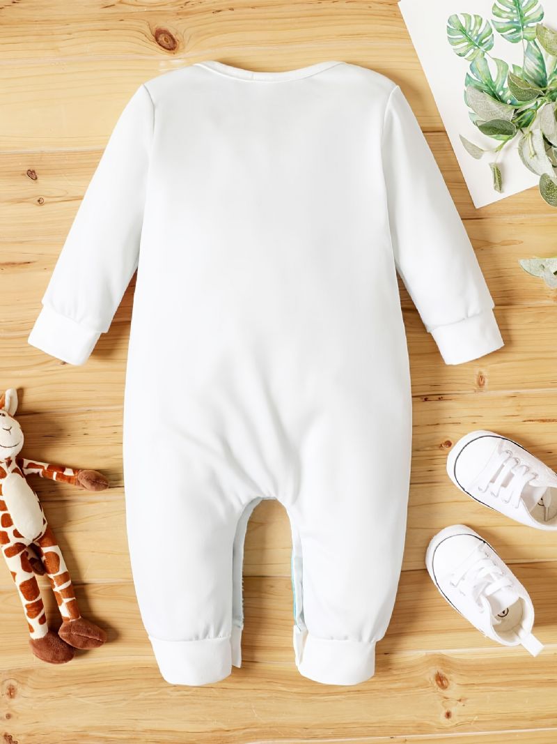 Bébi Lányok Hosszú Ujjú Jumpsuits Nyomtatók Állatmintával