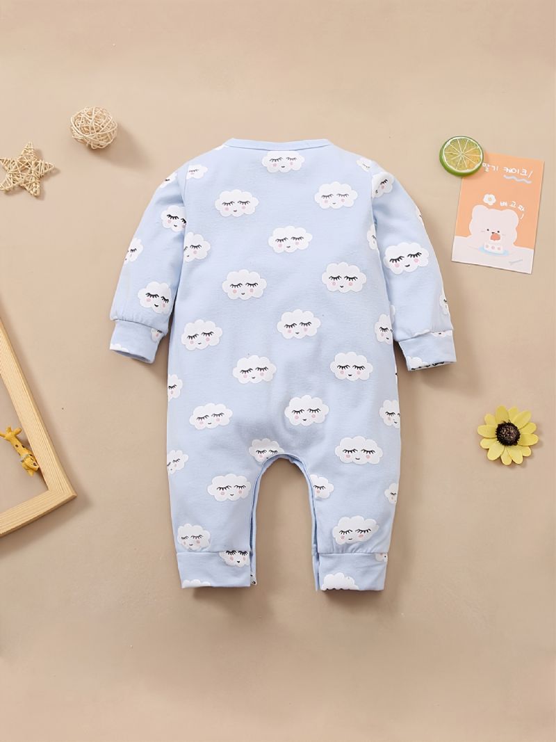 Bébi Lányok Jumpsuits Rajzfilm Cloud Print