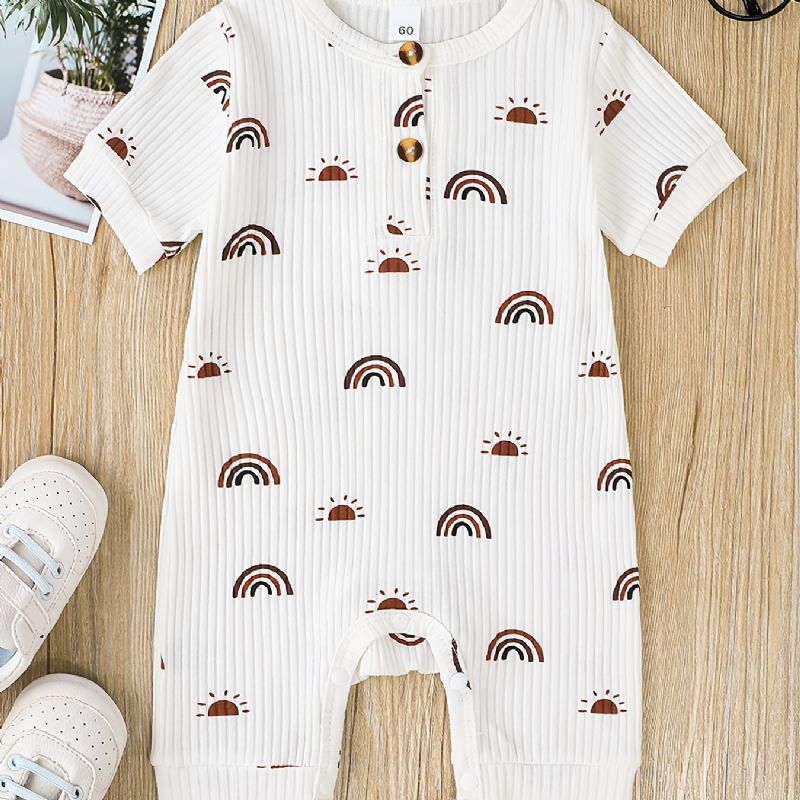 Fiúk Lányok Cartoon Print Romper Jumpsuit Uniszex Babaruha