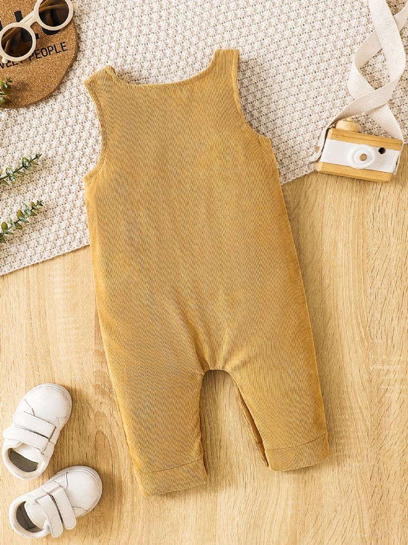 Lányok Corduroy Jumpsuit Romper Egyszínű Babaruhák