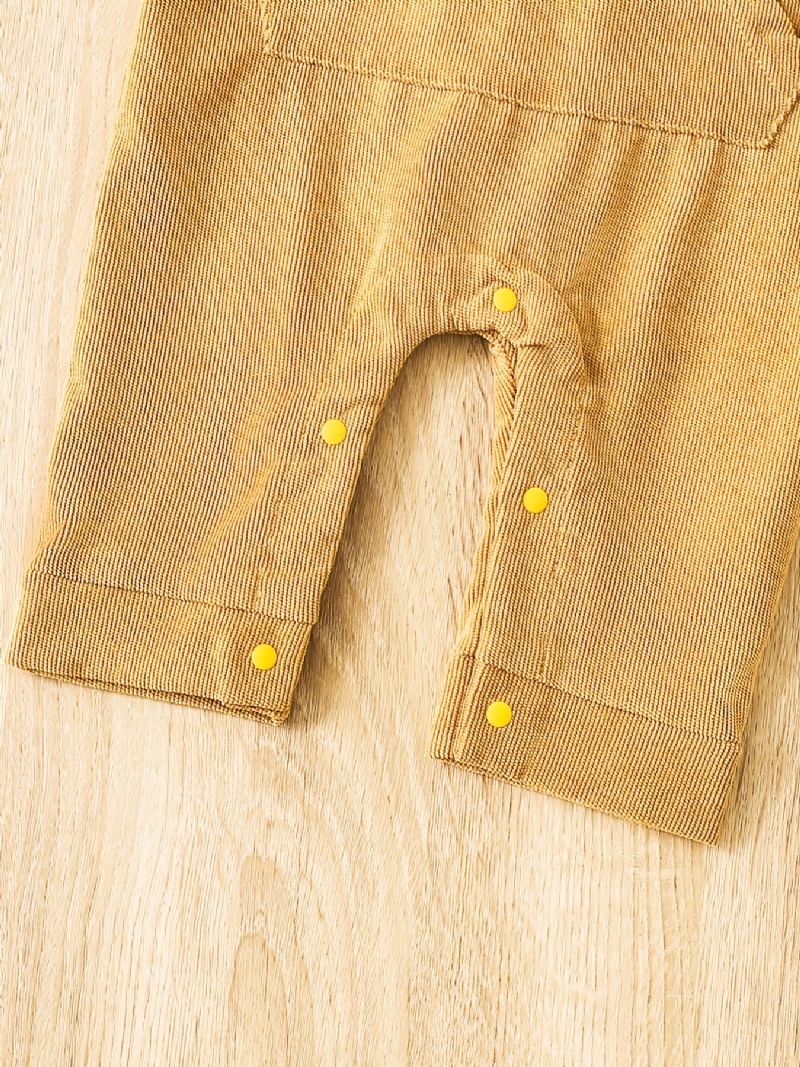 Lányok Corduroy Jumpsuit Romper Egyszínű Babaruhák