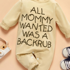 Újszülött All Mommy Letter Print Romper Jumpsuit Bébi Fiúk Lányok