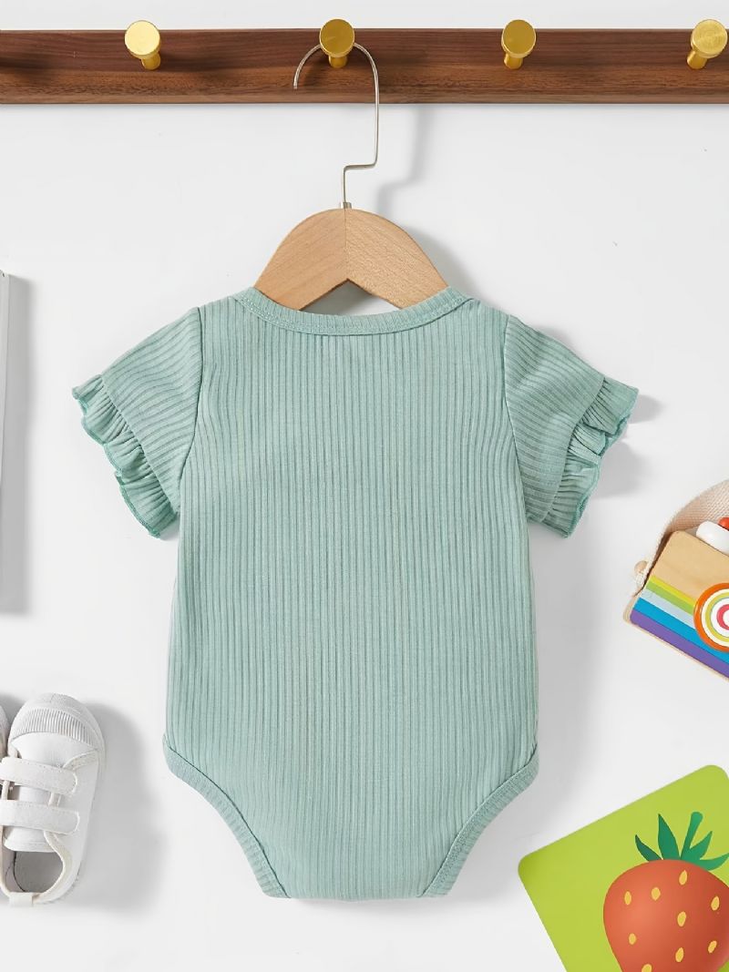 Uniszex Baba Fodros Ujjú Onesie Jumpsuit Romper Babaruhák