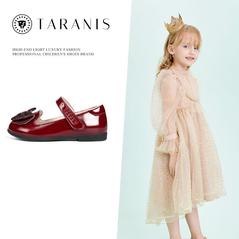 Kisgyermek Lányok Mary Jane Flats Princess Party Csokornyakkendő Ruha Lapos Iskolai Egyenruha Oxford Bőrcipők Gyerekeknek Kisgyerekeknek