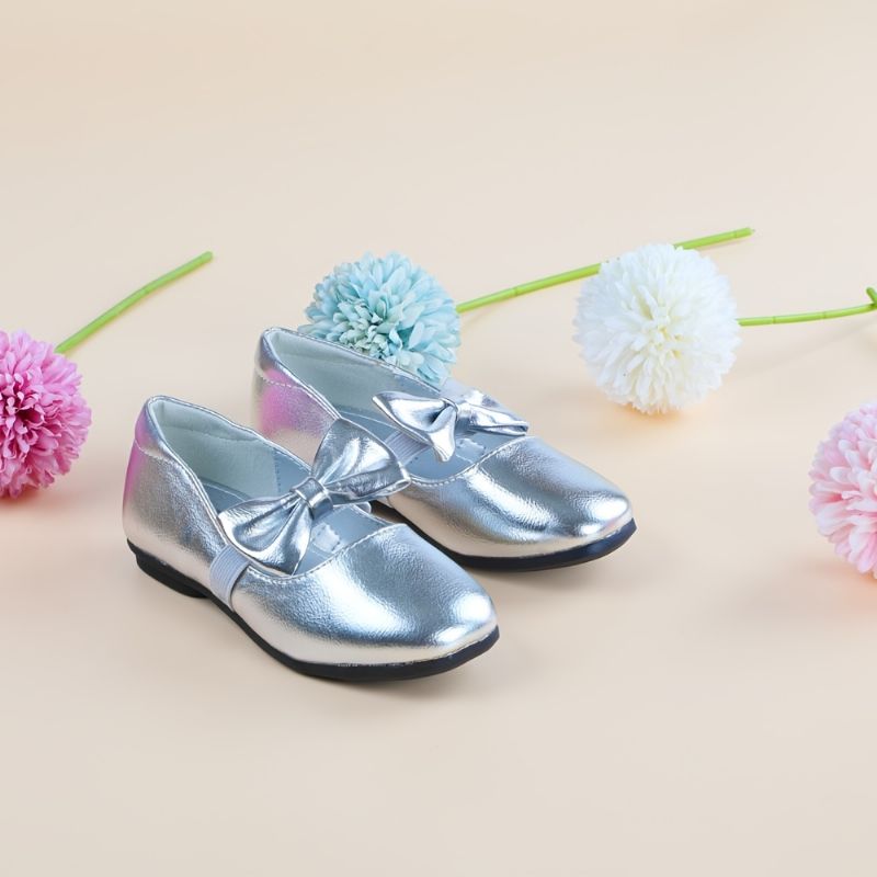 Lányok Mary Jane Flats Puha Talpú Csúszásgátló Bowknot Ruha Cipők Balett Princess