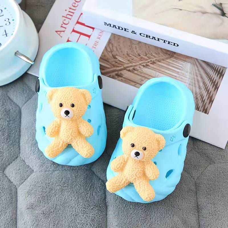 Toddler Bébi Cute Bear Csúszásmentes Klumpa Szandál