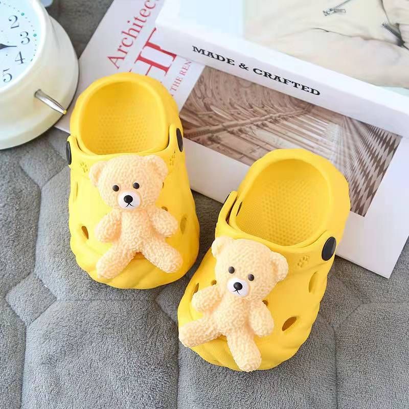 Toddler Bébi Cute Bear Csúszásmentes Klumpa Szandál