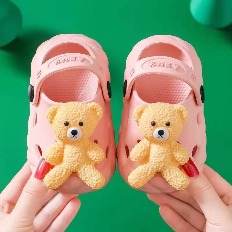 Toddler Bébi Cute Bear Csúszásmentes Klumpa Szandál