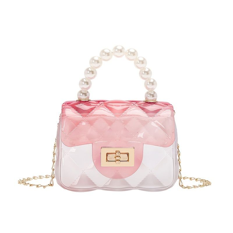 Bébi Lányok Pearl Kézitáska Crossbody Táska Válltáska Lánctáska