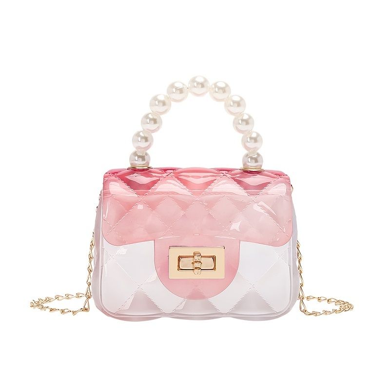 Bébi Lányok Pearl Kézitáska Crossbody Táska Válltáska Lánctáska