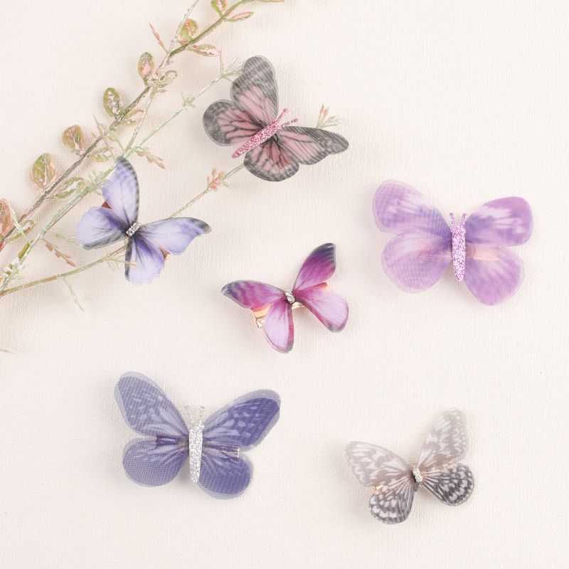 Boutique Butterfly Hajkapcsok Csillogó Barrettes Aranyos Corlorful Lányok