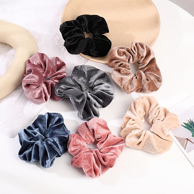 Hair Scrunchies Prémium Velvet Scrunchy Elasztikus Hajpántok Lányoknak Női Hajkiegészítők Lófarok Tartók 5db