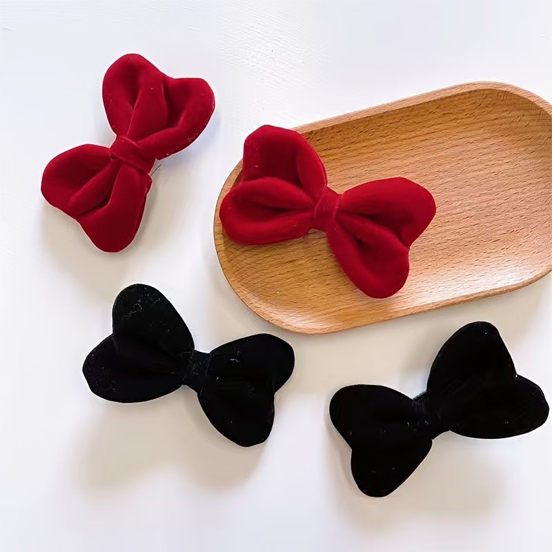 Kids Lányok Hair Bow Vintage Bársony Hajcsat Fejpántos Hajtartozékok