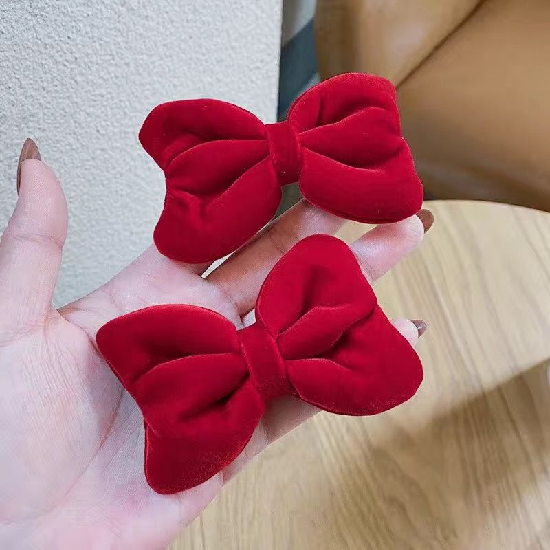 Kids Lányok Hair Bow Vintage Bársony Hajcsat Fejpántos Hajtartozékok