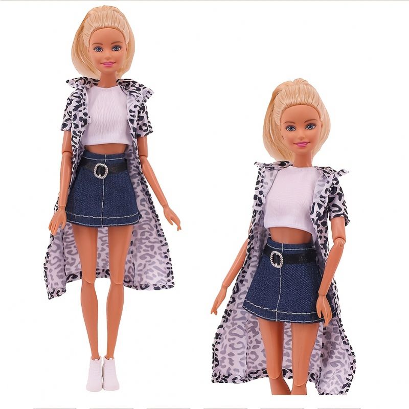 Legújabb Ruha Barbie Farmer Szoknya Kék Lány Baba Ruhák 30 cm-es Kiegészítők Barkács Ajándék Magassarkú