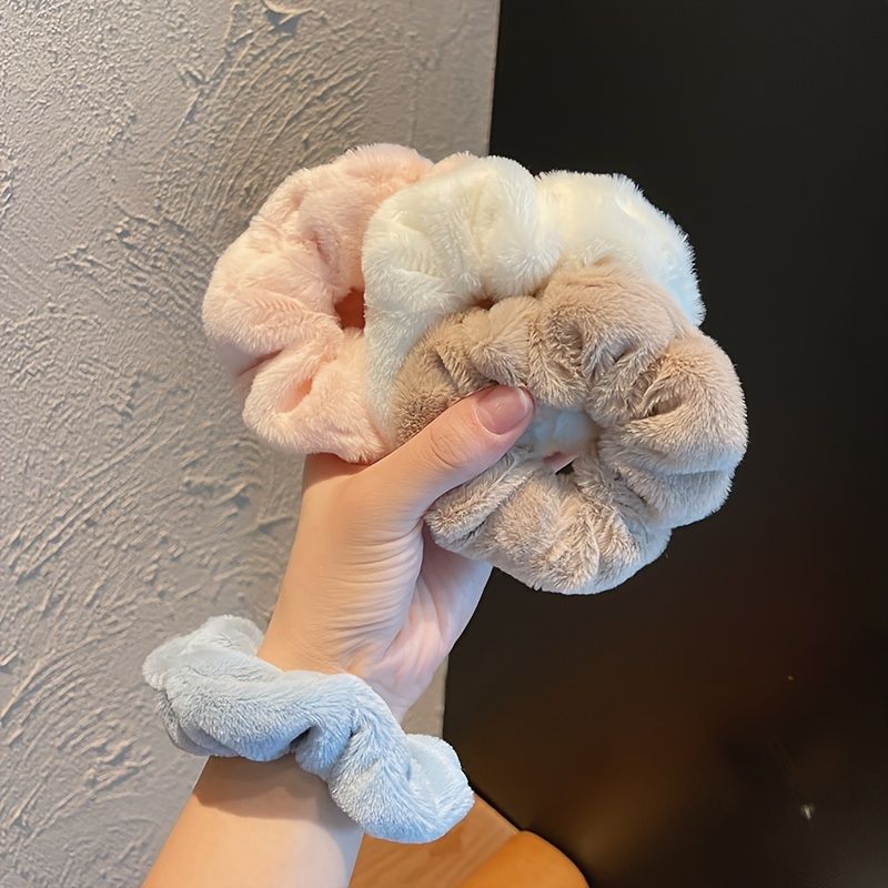 Műszőrme Scrunchies Szőrös Haj Gumiszalagok Női Lányoknak Pom Hair Elasztikus Nyúlszőrös Hajkötők Vastag Vékony Hajhoz Kiegészítők 9db