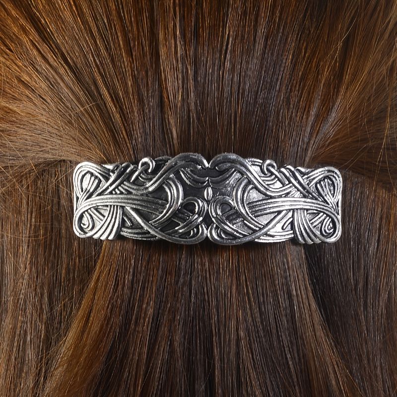 Viking Hajtű Barrette Vintage Hair Barrettes Fém Francia Hajkapcsok Gravírozott Fejfedők Női Lányoknak 1db