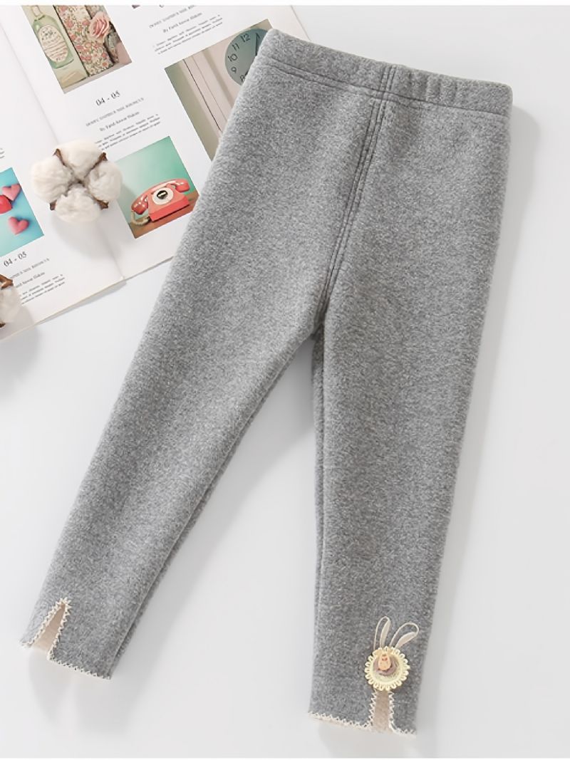 Bébi Lányok Leggings Polár Meleg Egyszínű Gyerekruhák