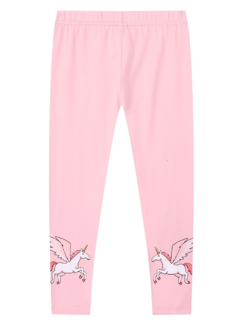 Bébi Lányok Stretch Puha Leggings Unicorn Print Pants Gyerekruhák