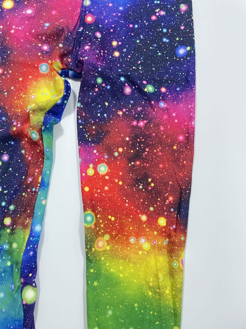 Lányok Galaxy Print Leggings Nagy Sztreccsel