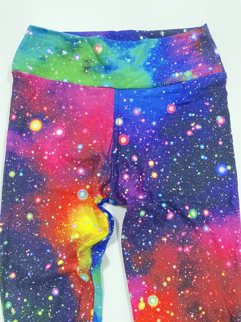 Lányok Galaxy Print Leggings Nagy Sztreccsel