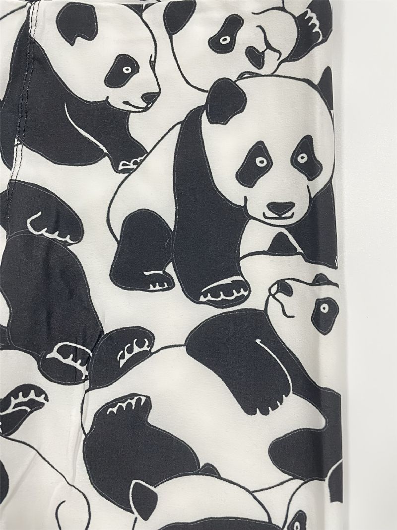 Lányok Poliészter Magas Sztreccs Leggings Panda Mintával