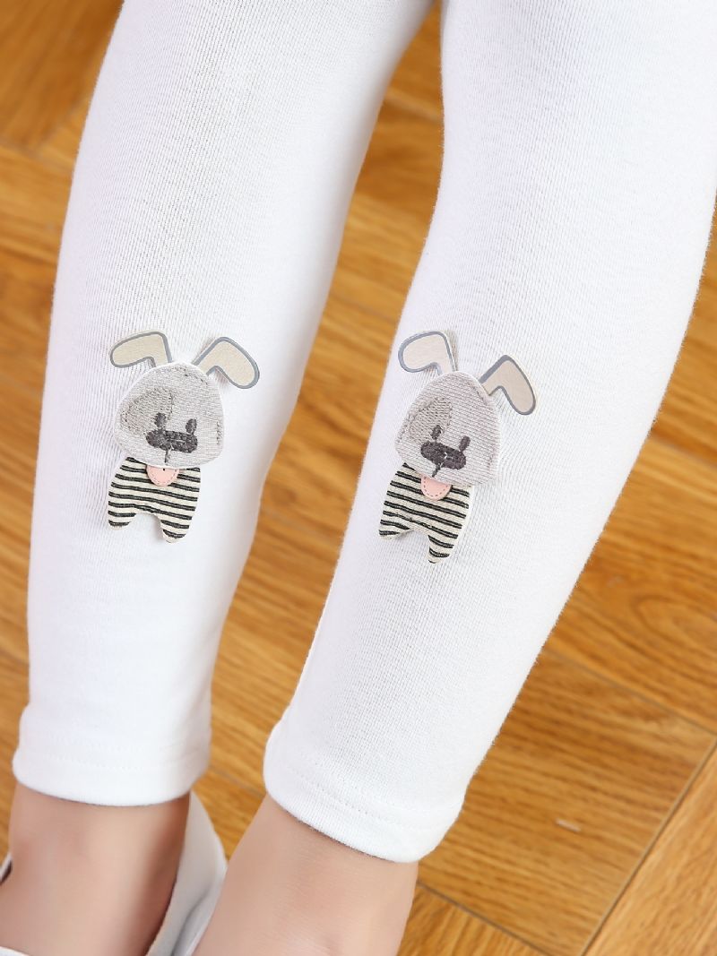 Lányok Puppy Hímzett Kötött Leggings Nadrágok Gyerekruhák