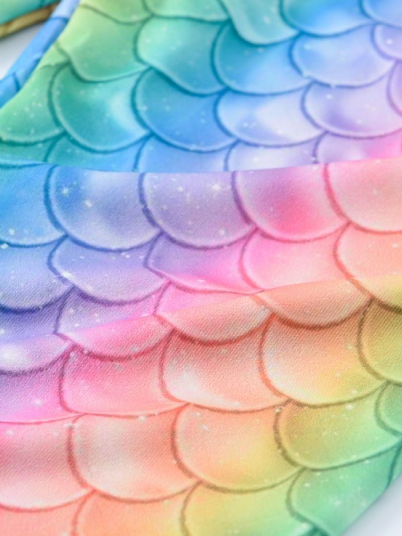 Lányok Rainbow Mermaid Nyomtatott Leggings Jóga Nadrágok Gyerekruhák