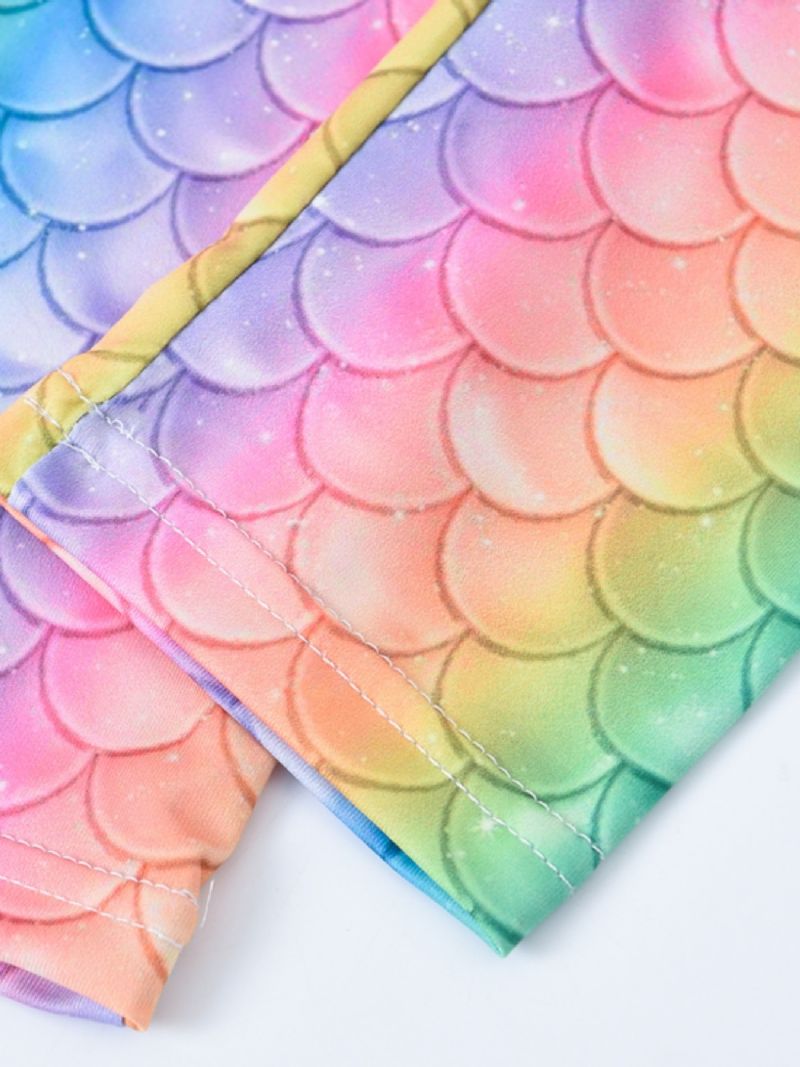 Lányok Rainbow Mermaid Nyomtatott Leggings Jóga Nadrágok Gyerekruhák