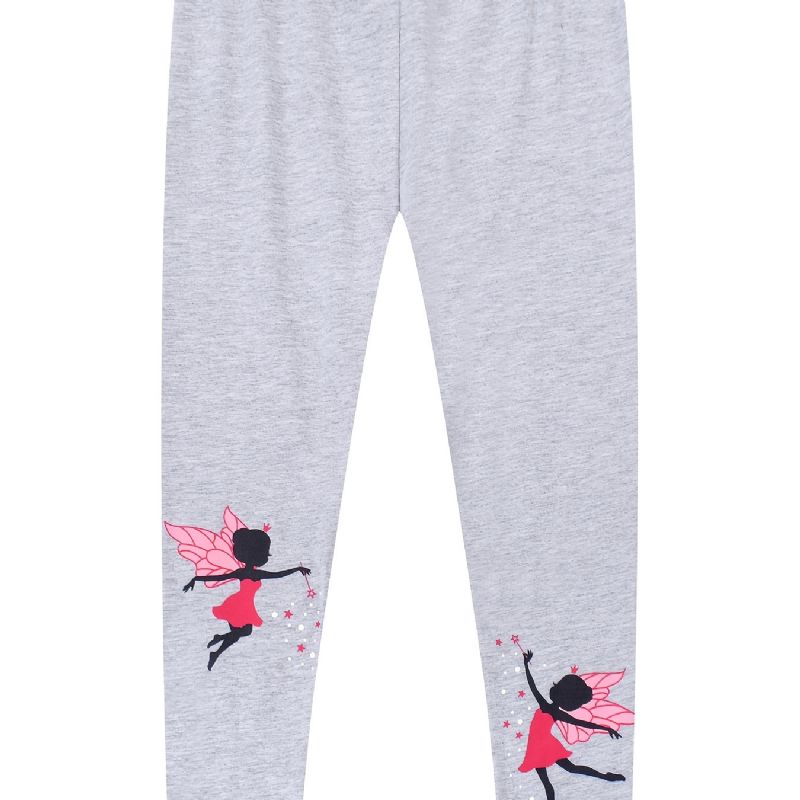 Lányok Stretch Puha Leggings Princess Print Pants Gyerekruhák