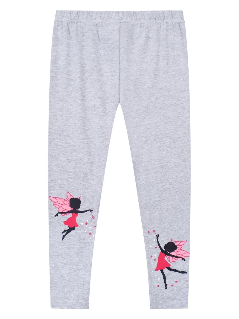 Lányok Stretch Puha Leggings Princess Print Pants Gyerekruhák