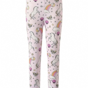 Winter Lányok Cartoon Print Leggings