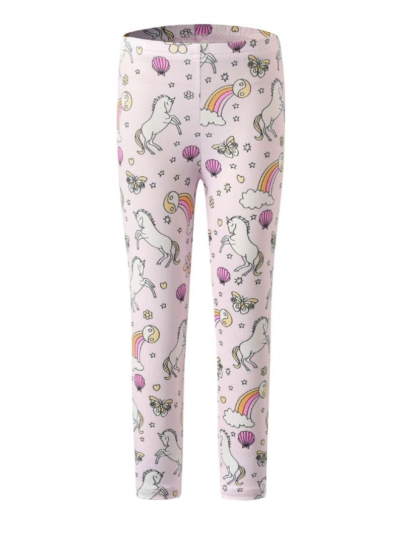 Winter Lányok Cartoon Print Leggings