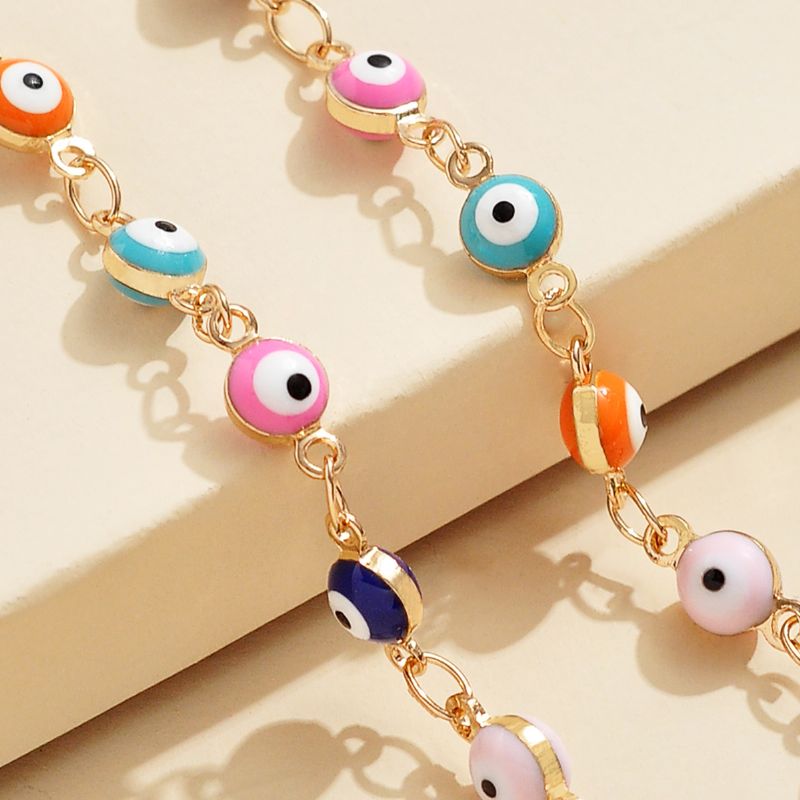 Színes Evil Eye Gyöngyös Divat Karkötő 1db Charms Ékszer Ajándék Születésnapi Ajándékok Nők Feleség Lányok Neki