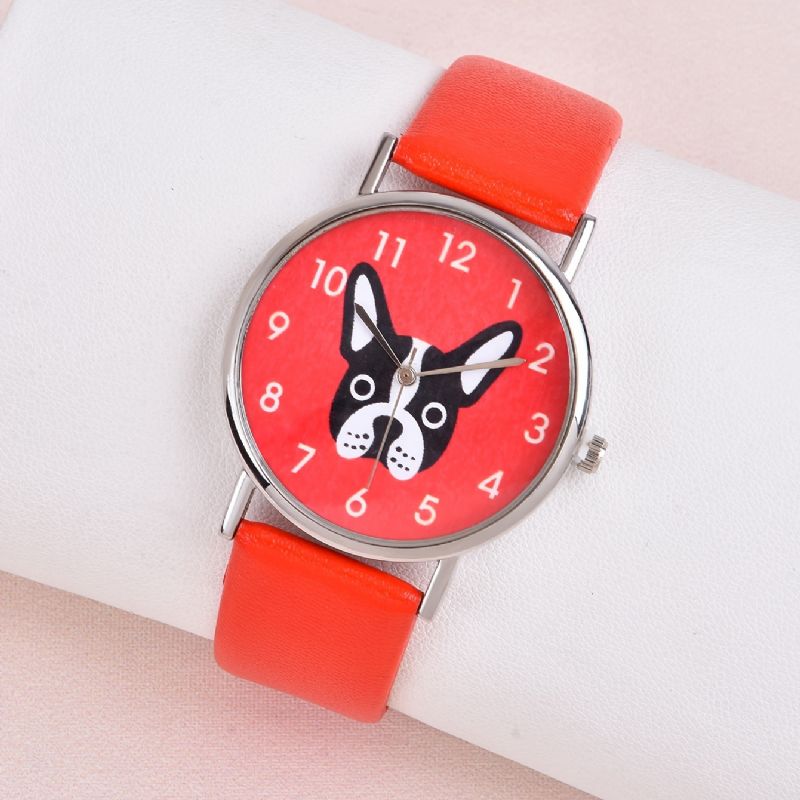 Kids Lányok Cartoon Puppy Student Quartz Watch